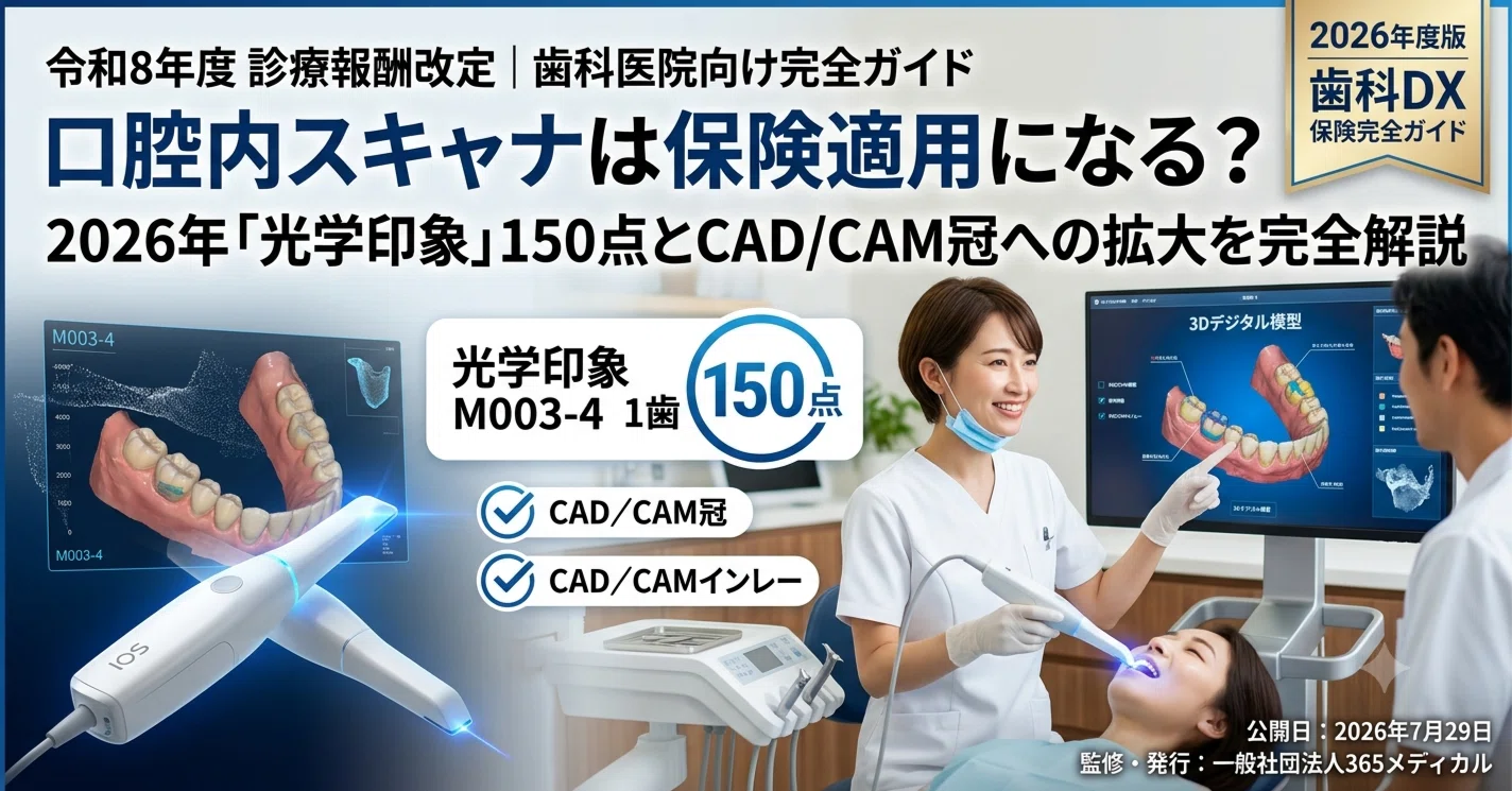 2026年、口腔内スキャナは「保険診療の標準装備」へ。歯科医院が今準備