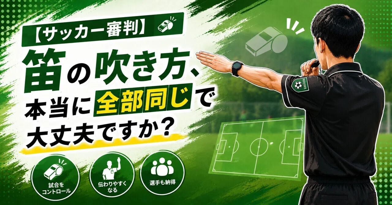 サッカー審判の笛の吹き方とコツ｜通る音を響かせる極意を徹底解説