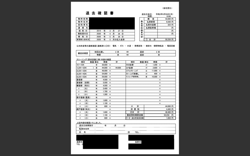 退去費用を全額取り戻した Atsushi Record Note 退去費用を全額取り戻した Atsushi Record Note