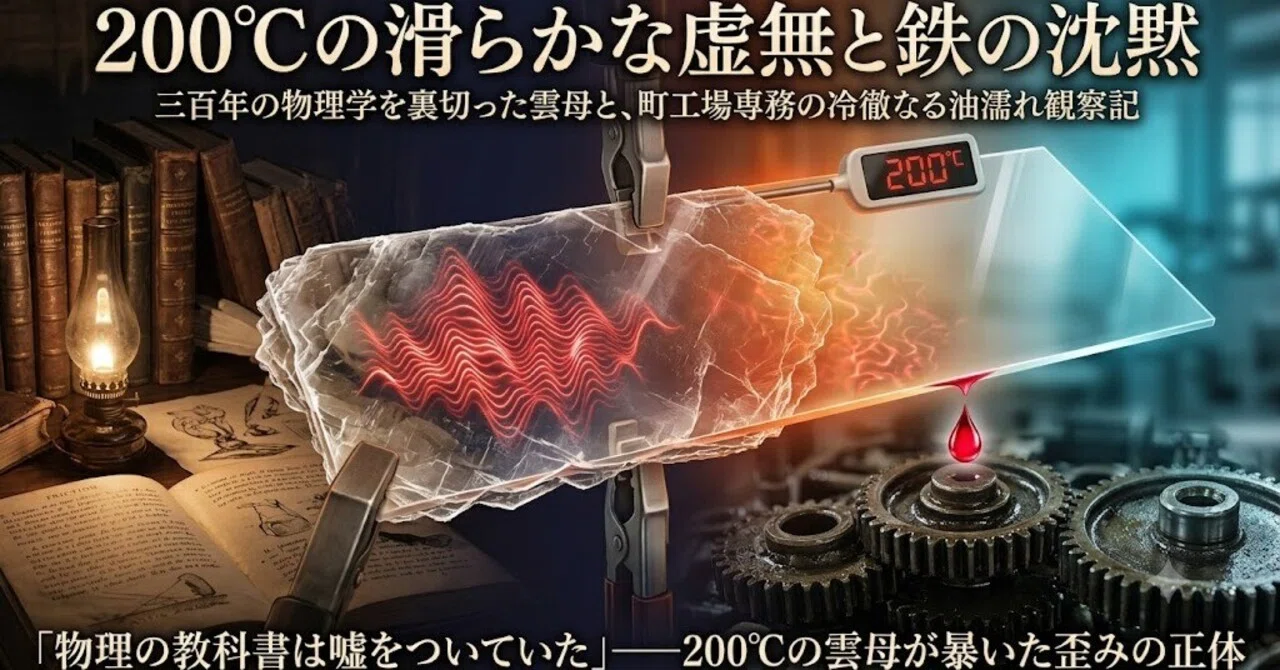 200℃の滑らかな虚無と鉄の沈黙／三百年の物理学を裏切った雲母と、町
