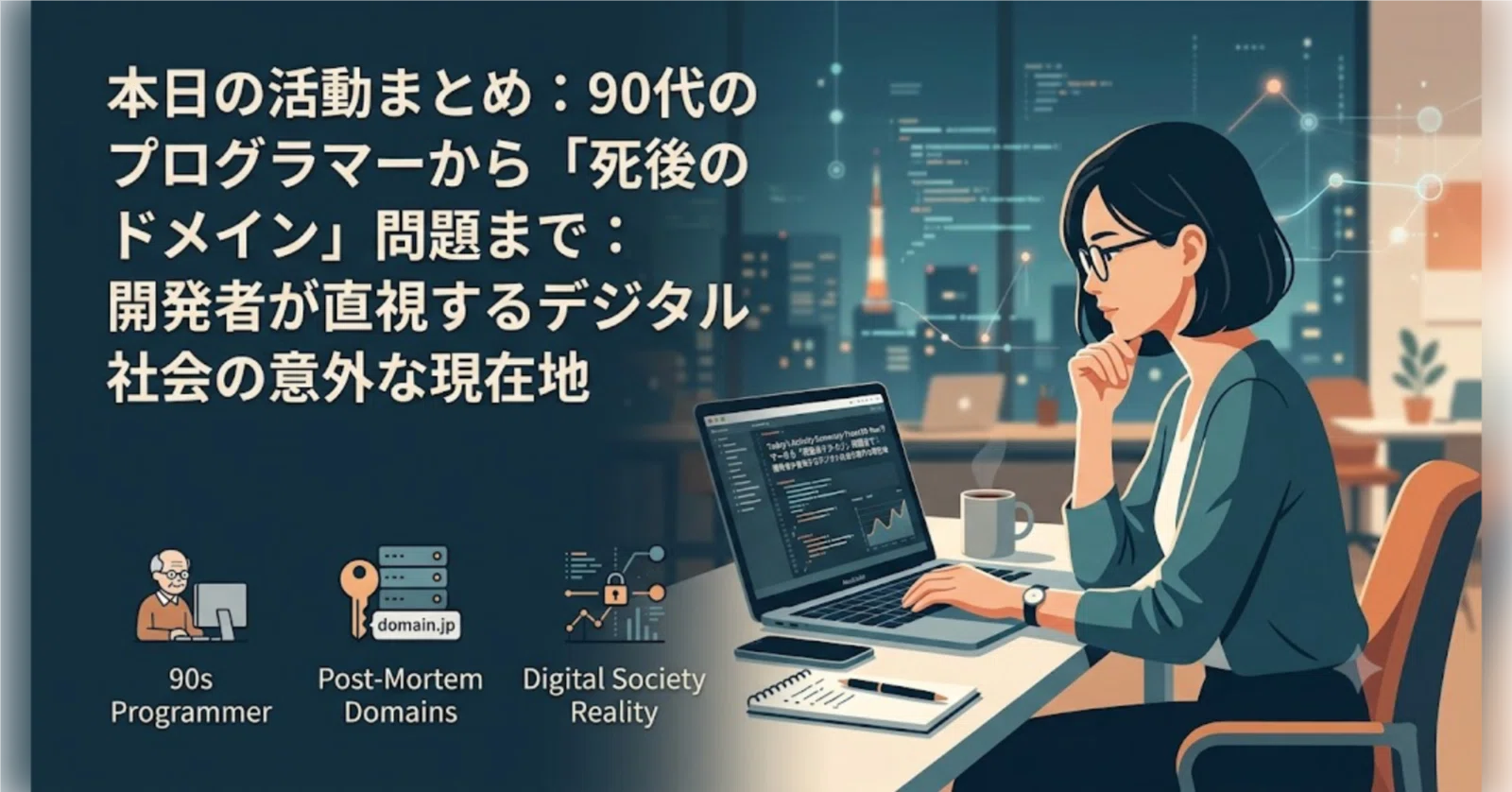 本日の活動まとめ：90代のプログラマーから「死後のドメイン」問題まで
