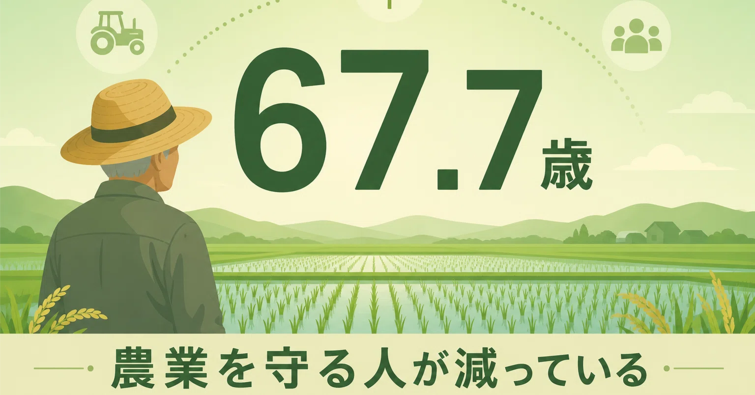 平均年齢67.7歳、5年で22%減——2025年農林業センサス確定値が農業関係者