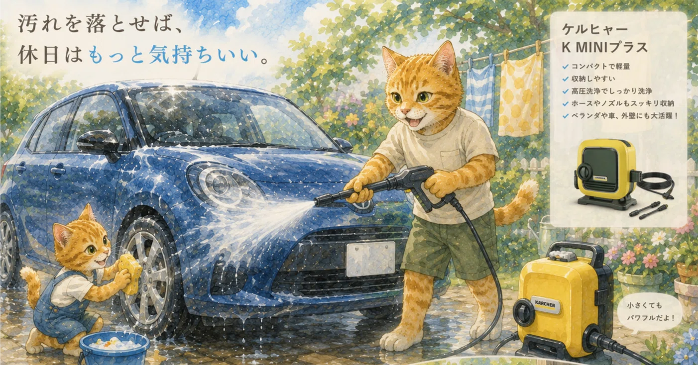 洗車・ベランダ掃除におすすめの高圧洗浄機｜ケルヒャー K MINIプラス