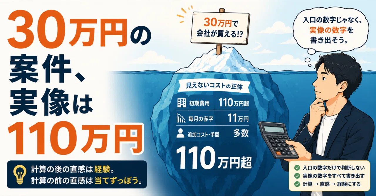 やめ時は直感で」が話題の日に。30万円の案件に隠れていた110万円を
