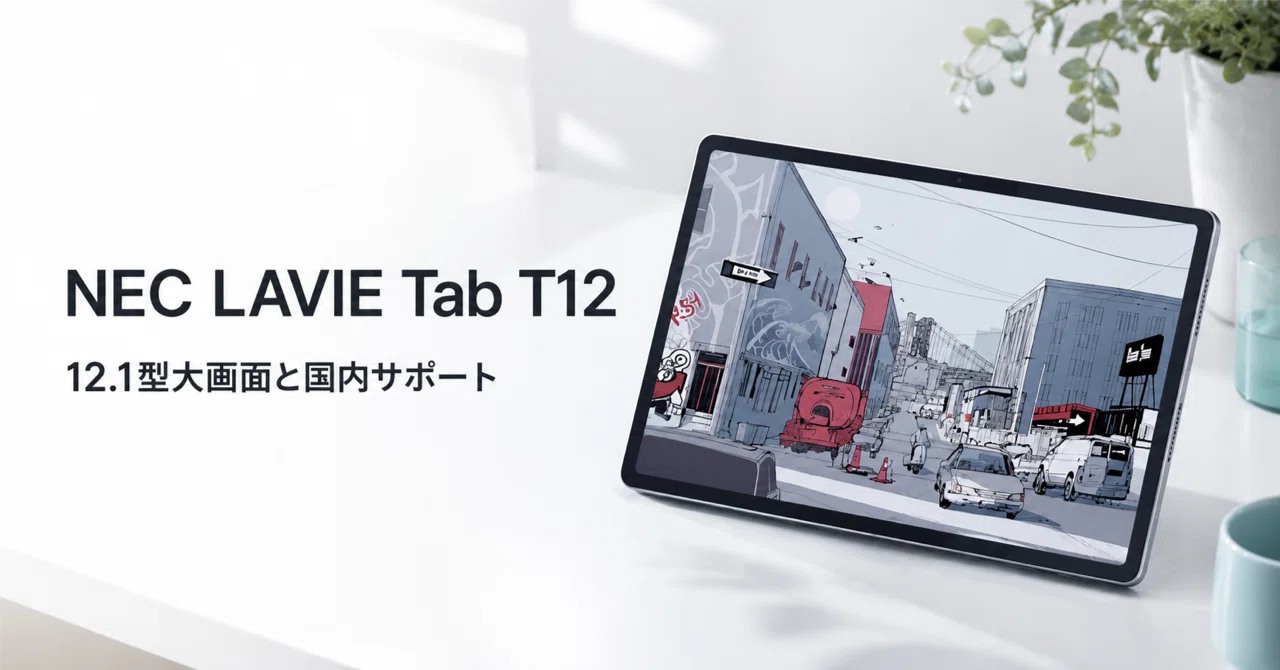 NEC LAVIE Tab T12 のレビュー・口コミ評判と特徴 12.1型大画面と国内