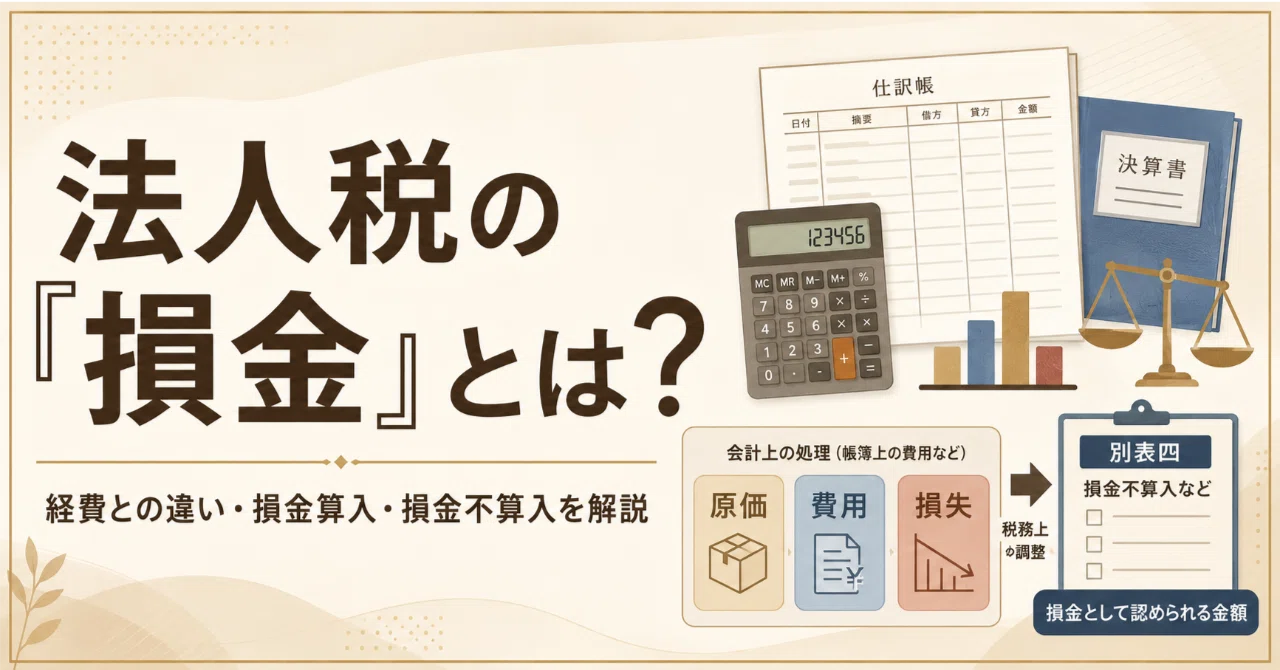 法人税の「損金」とは？経費との違い・損金算入・損金不算入・別表四を