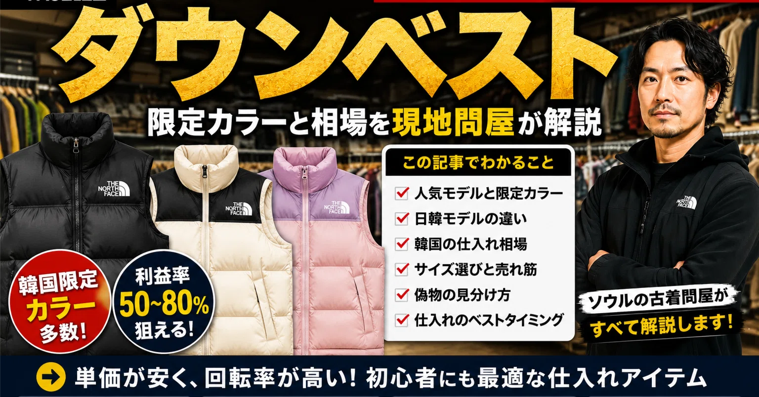【韓国限定】THE NORTH FACE SUMMIT SERIESダウンベスト ノースフェイス ダウンベスト韓国仕入れ完全ガイド｜限定カラーと相場