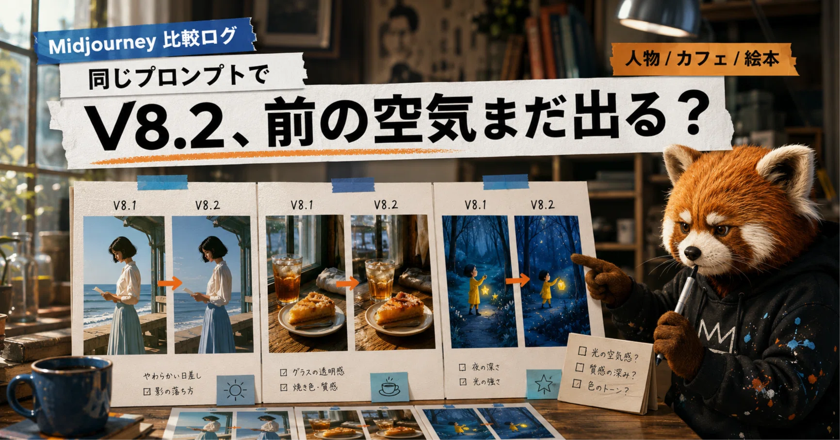 Midjourney V8.2｜同じ呪文なのに、絵の空気が変わった？｜いろは