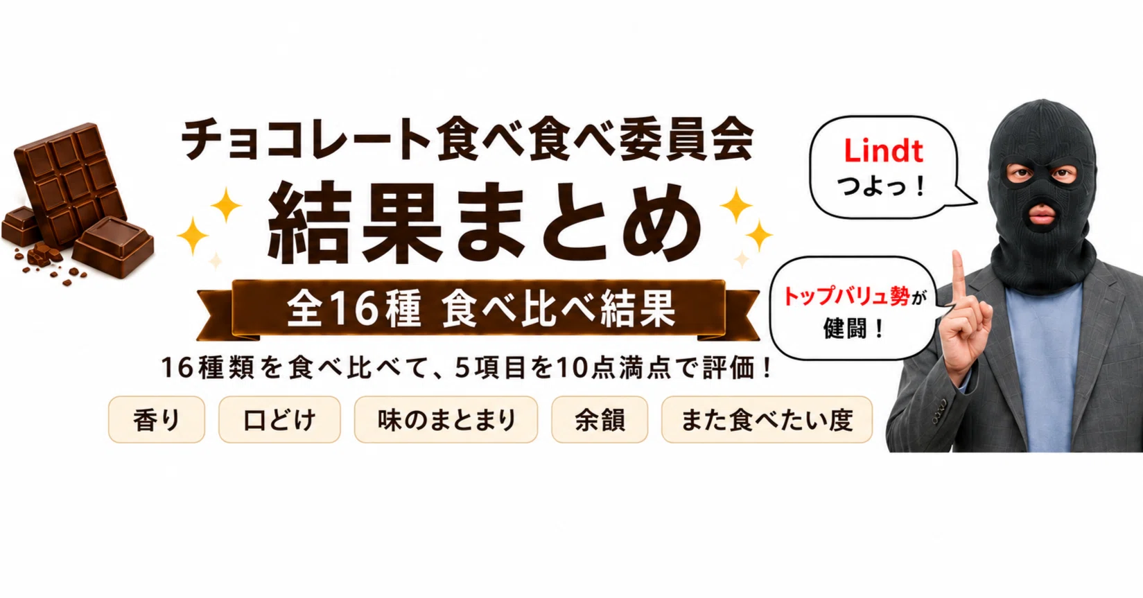 美味しいチョコは、心の中にある。16種類を採点して気づいたこと