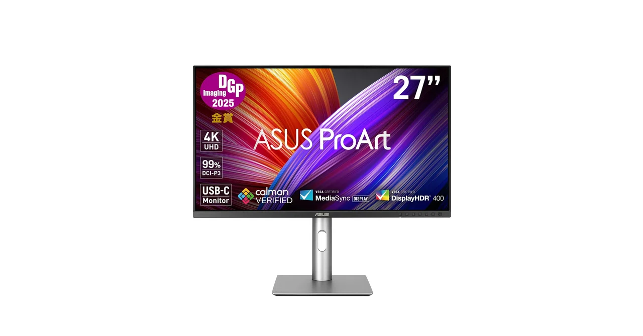 ASUS ProArt PA279CRV-J（27型4K・USB-C 96W・クリエイター向け