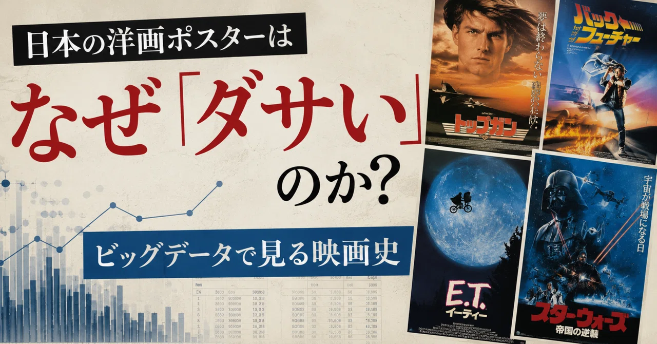 コラム】日本の洋画ポスターはなぜ「ダサい」のか？ビッグデータで見る