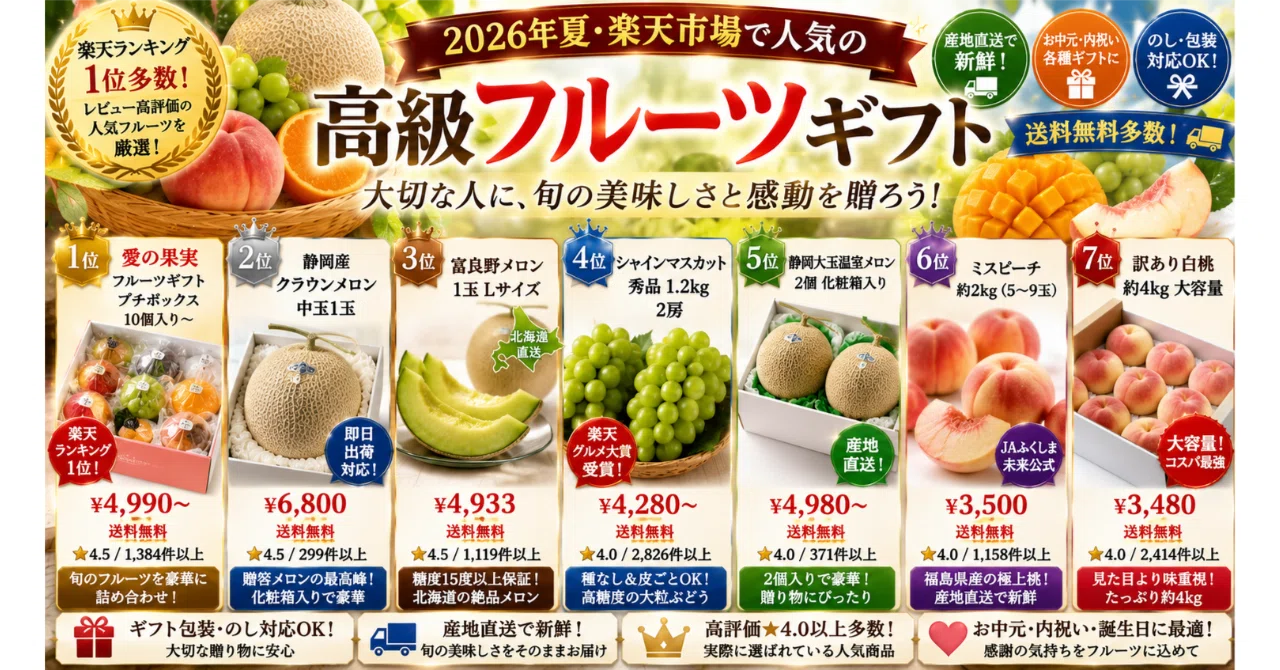 🍈 7 Recommended Premium Fruit Gifts [Summer 2026, Mid-Year Gifts