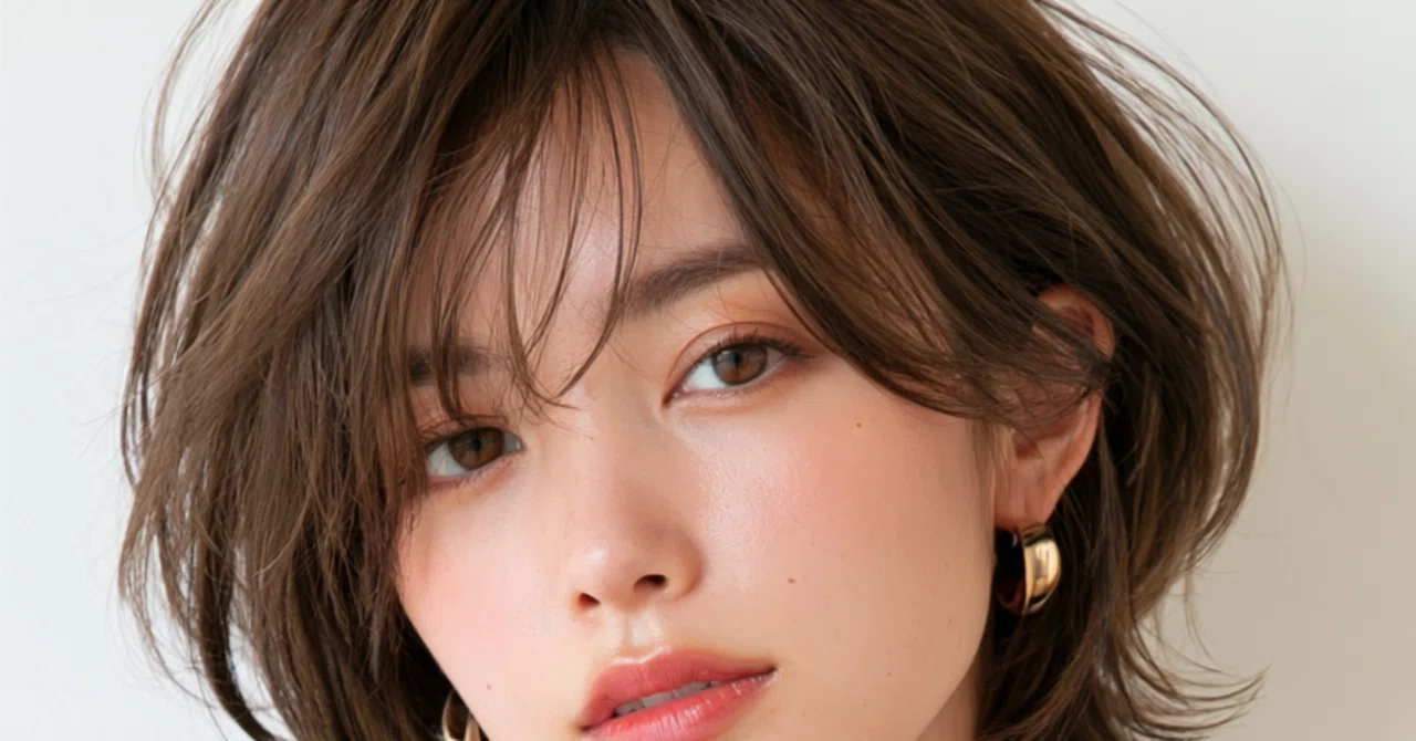 40代夏の透明感ショートレイヤー｜松尾昇路