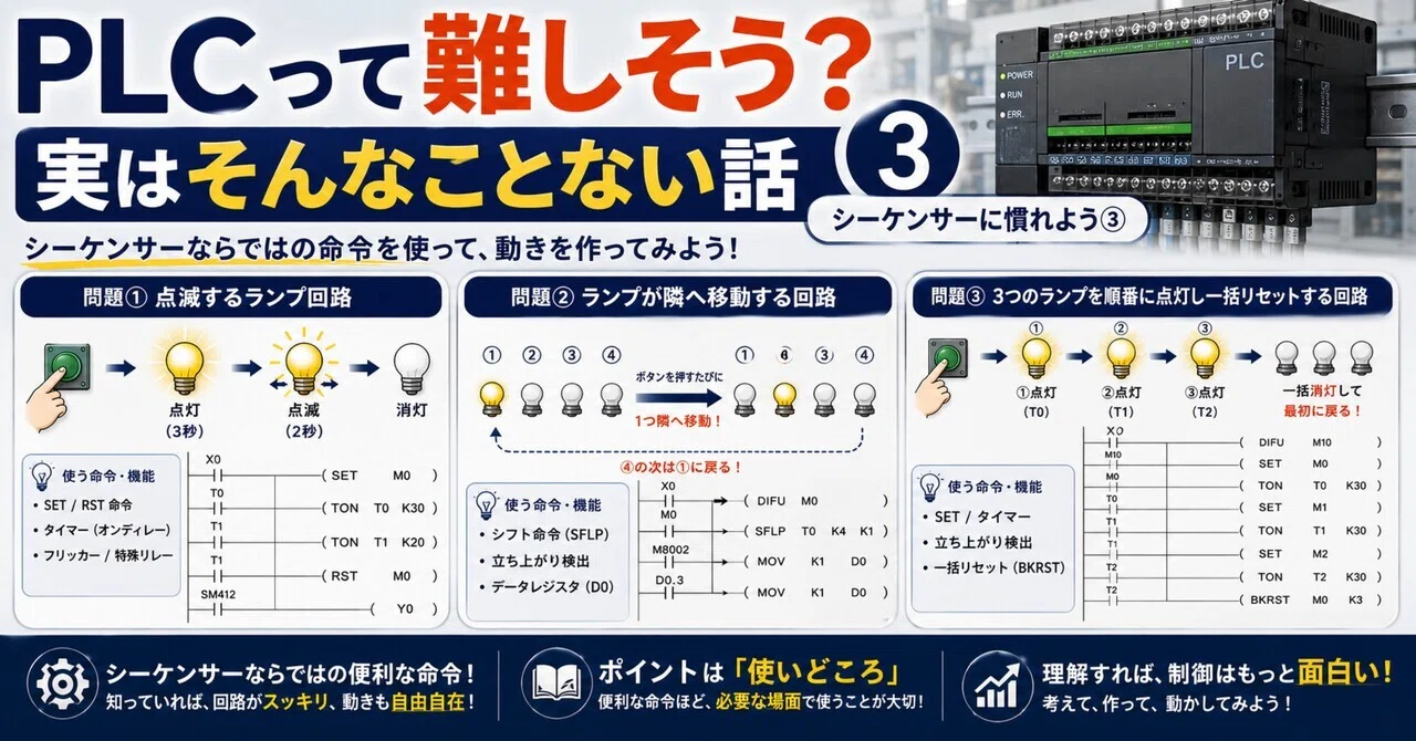 PLCって難しそう？実はそんなことない話:シーケンサーに慣れよう③