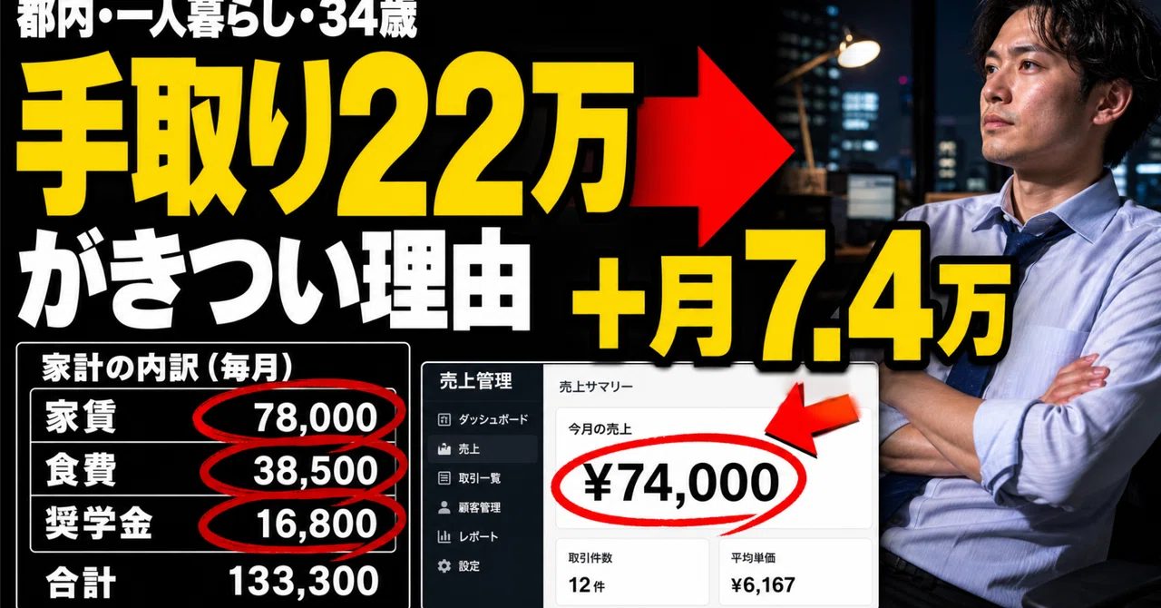 手取り 22 万