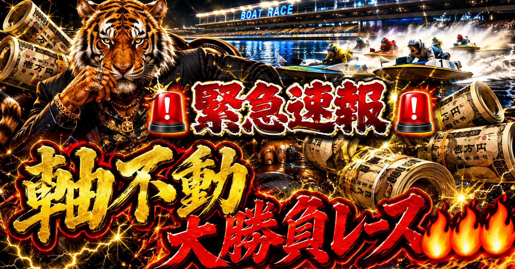 🐯SG琵琶湖6レース〆切13時14分‼️ボーナスレース‼️虎の🉐🉐🉐4点勝負