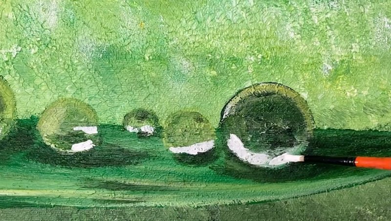 アクリル絵の具を使用した 雨の雫 の描き方 初心者が簡単に絵を描く方法 Junya Art Note