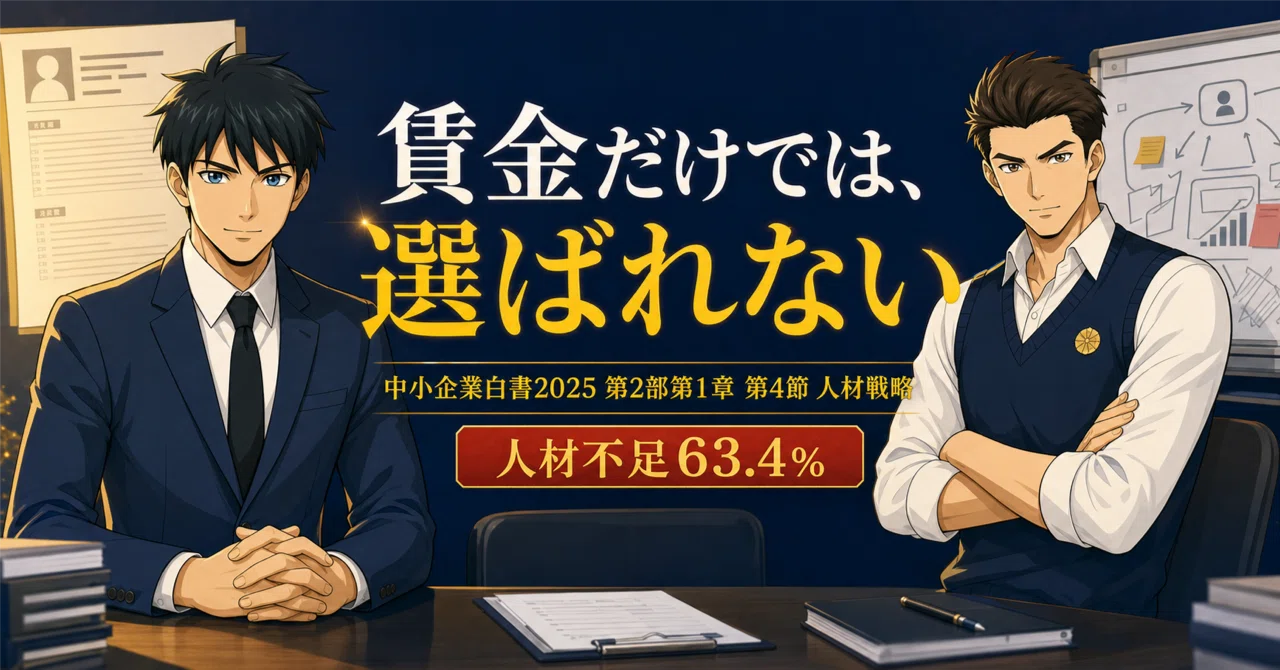 【中古】 経営計画の策定と適正賃金決定 中小企業白書2025】「賃金だけでは、選ばれない──63.4％が人手不足の