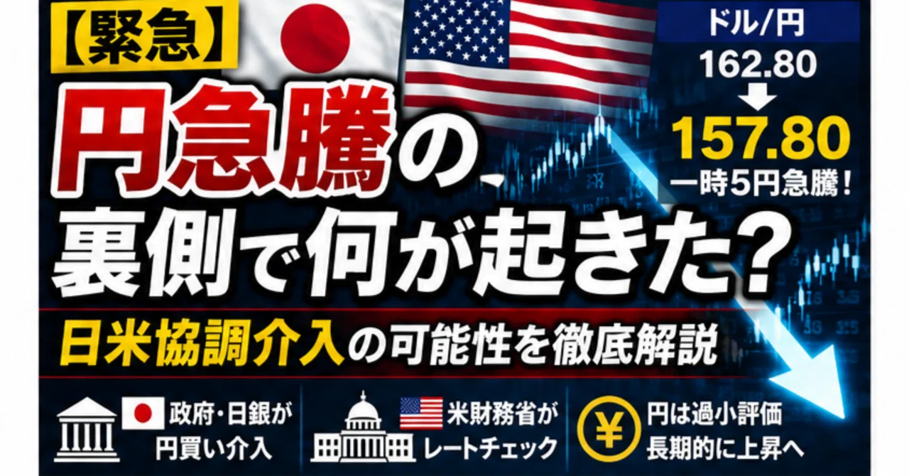 What happened behind the yen's sudden surge? A thorough explanation of the  possibility of coordinated US-Japan intervention｜いちごがない