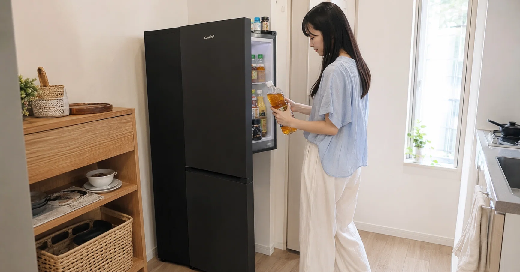 COMFEE'136L冷蔵庫で小さな台所にもゆとりを｜キツネ｜コラムライター