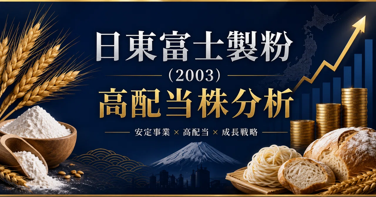 食料品消費税ゼロ化の波に乗る？製粉の老舗・日東富士製粉（2003）を高配当視点でチェック