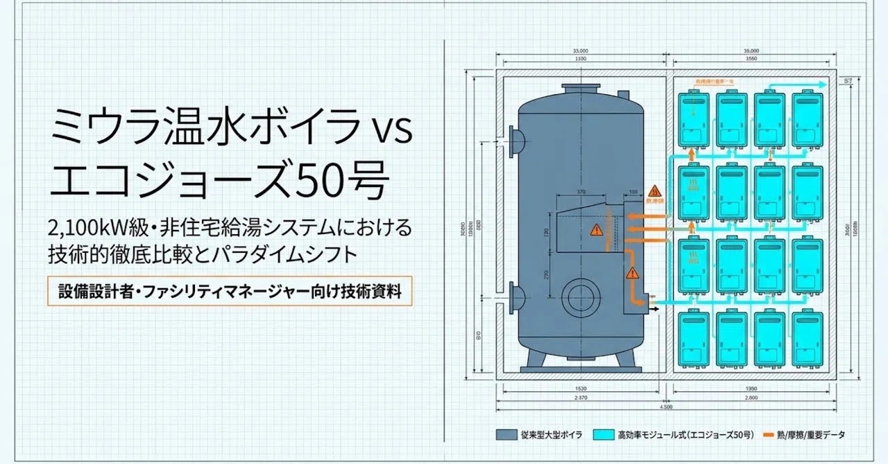 2,100kW級非住宅給湯システムにおける技術的徹底比較とパラダイム
