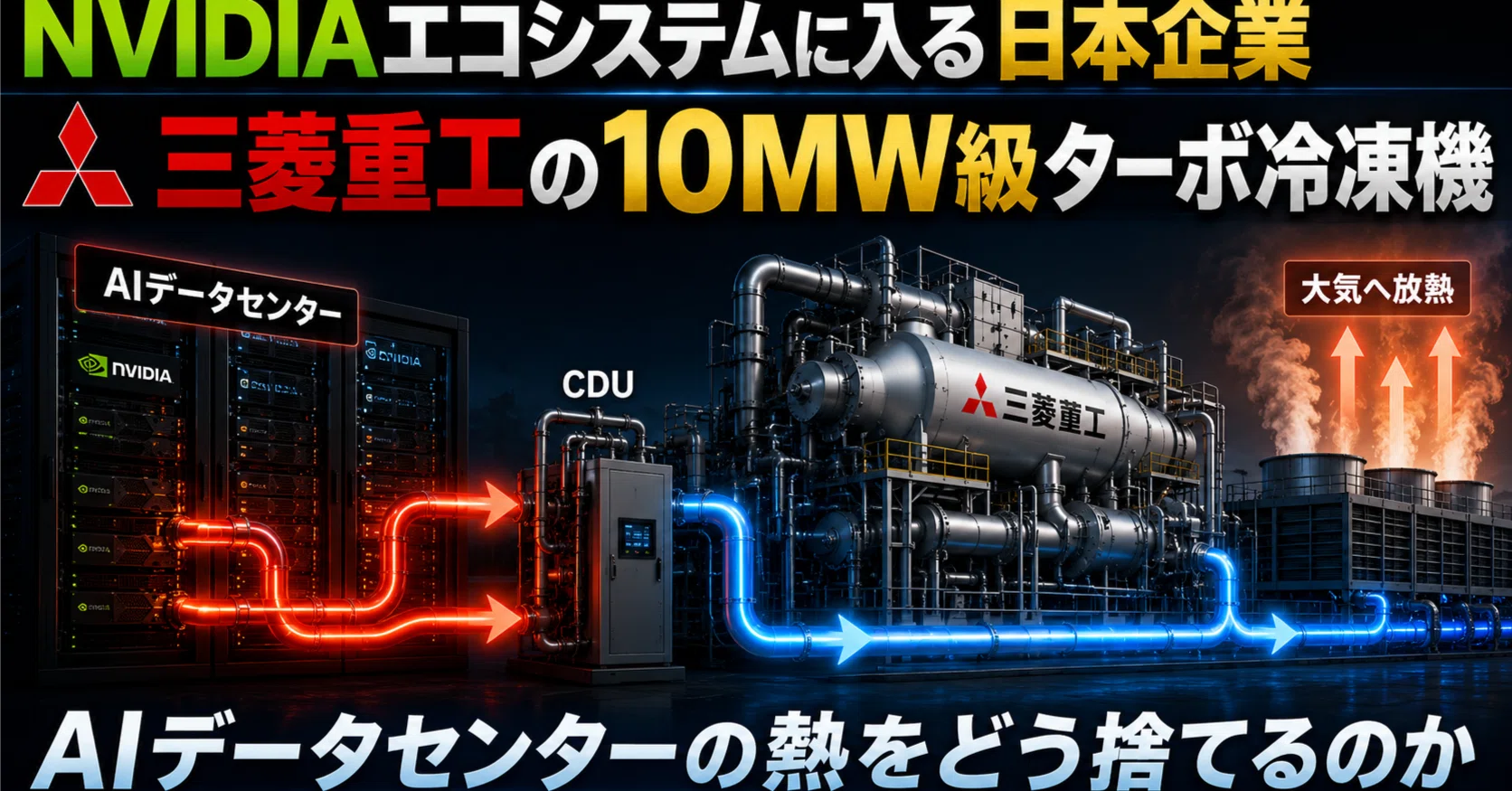 NVIDIAエコシステムに入る日本企業──三菱重工の10MW級ターボ冷凍機は