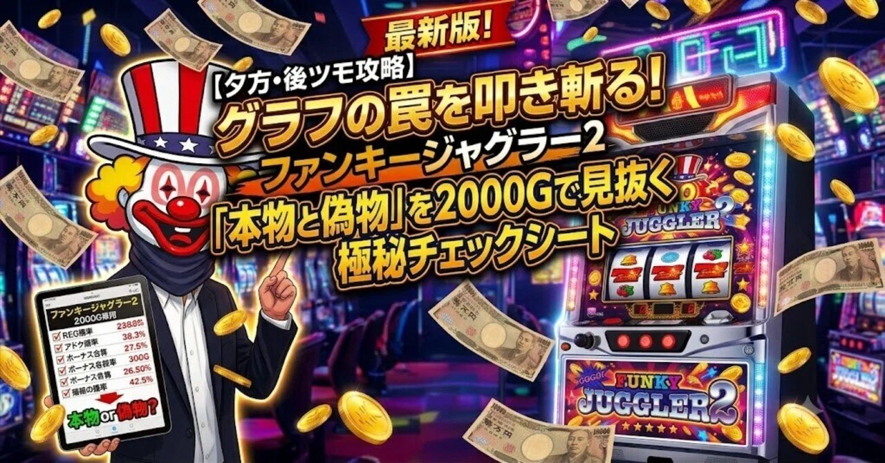 夕方・後ツモ攻略】グラフの罠を叩き斬る！ファンキージャグラー2