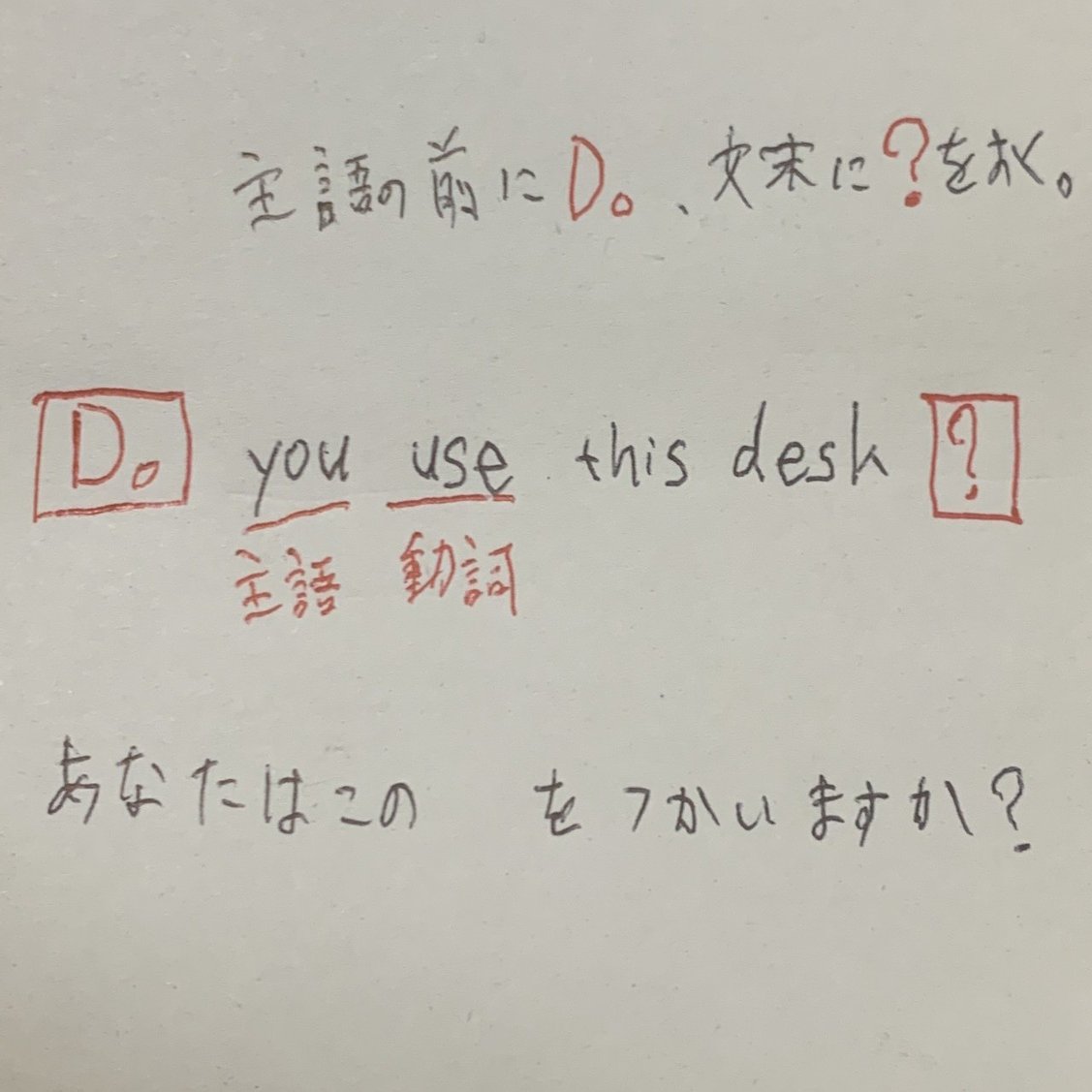 おさらい 一般動詞の疑問文 ほしのや まさる Note