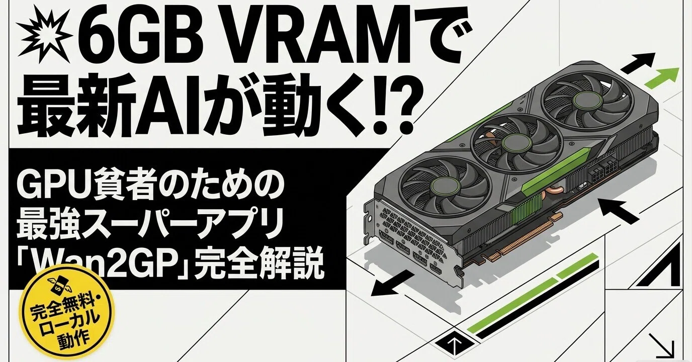 ローエンド環境で最先端AIを動かす：究極のビデオ生成ツール「Wan2GP