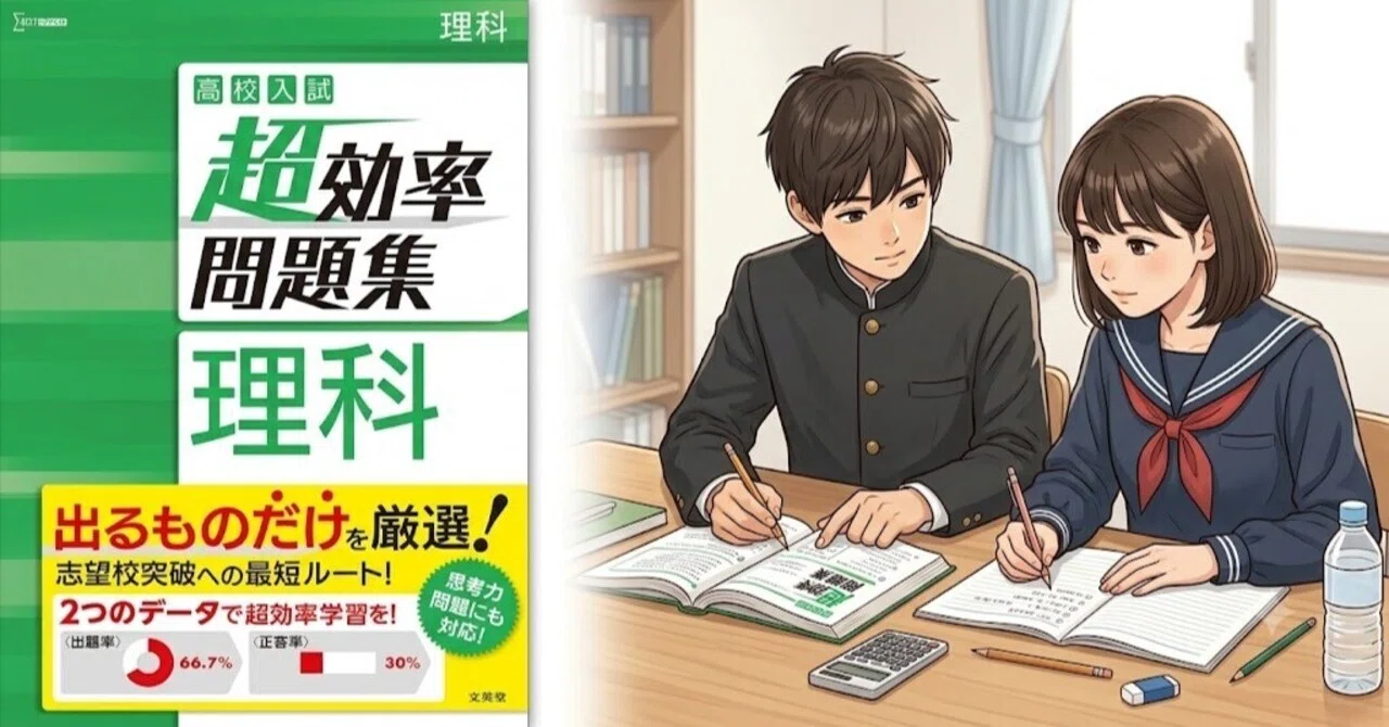 理科の偏差値60の壁を超える！『高校入試 超効率問題集 理科』で模試の