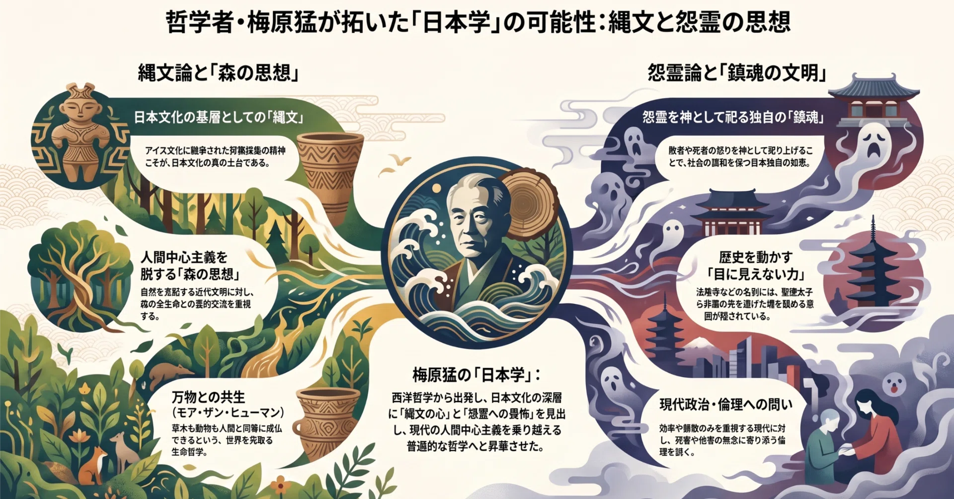 生誕100年】哲学者・梅原猛が遺した「縄文と怨霊」の衝撃——現代を