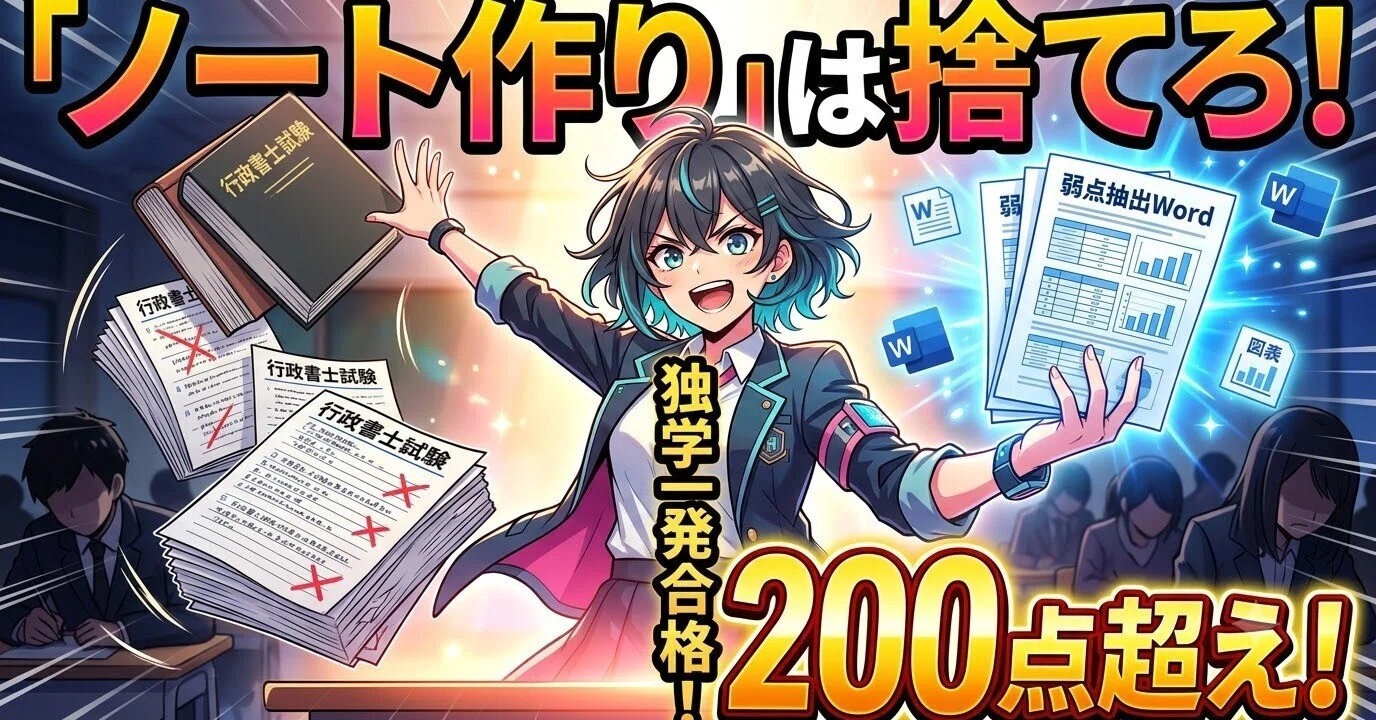 574補講編】ノート作りは捨てろ。独学一発・200点超えを果たした