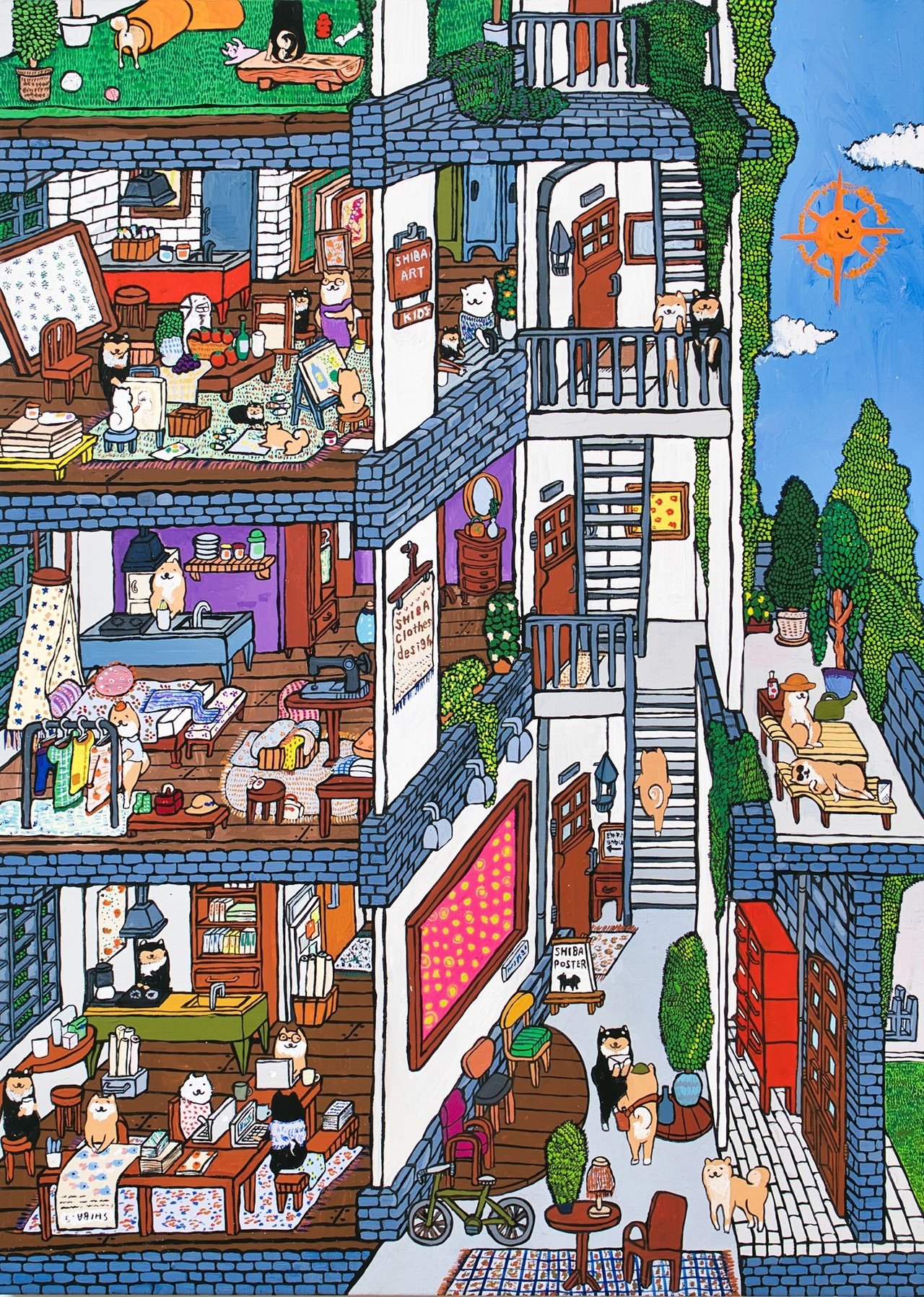 26匹の柴犬が集まる集合住宅 Shiba Garden Apartment Moriuchi Yoshie Note