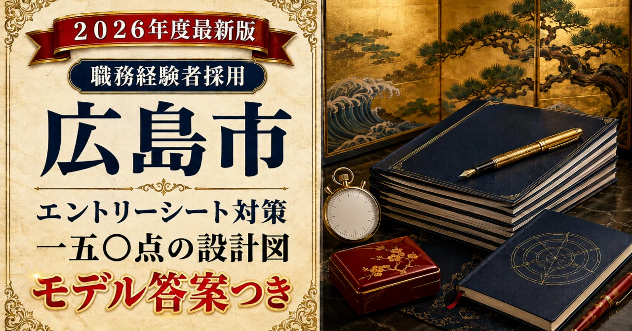 広島市 経験者採用】エントリーシート完全対策｜第1次250点中150点