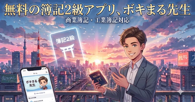 #28.なぜ現役税理士の私は、1級アプリを作らないのか。無料の簿記2級アプリをリリースしました。|ボキまる先生