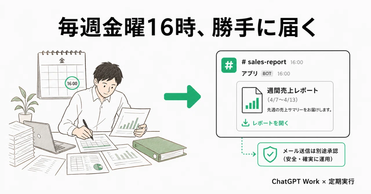 Every Friday at 4 PM, sales reports arrive automatically. The Every Friday at 4 PM, sales reports arrive automatically. The