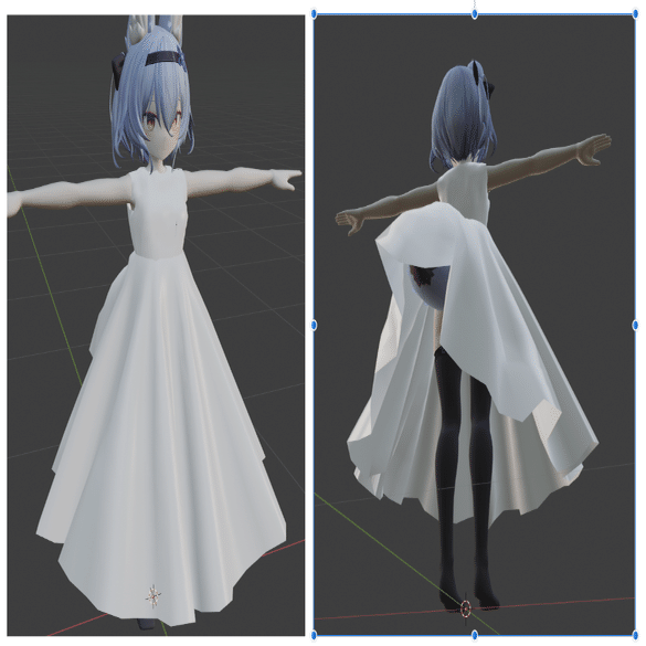 初心者がblenderでクロス縫合を使ってvrchat想定の服を作ってみた らいとん Note