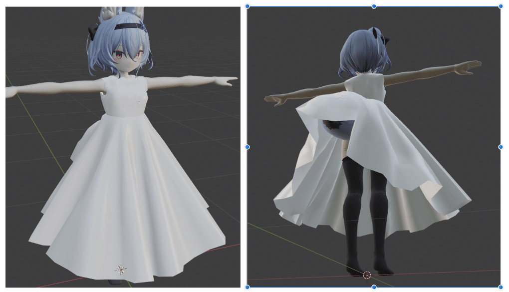 初心者がblenderでクロス縫合を使ってvrchat想定の服を作ってみた らいとん Note 初心者がblenderでクロス縫合を使ってvrchat想定の服を作ってみた らいとん Note