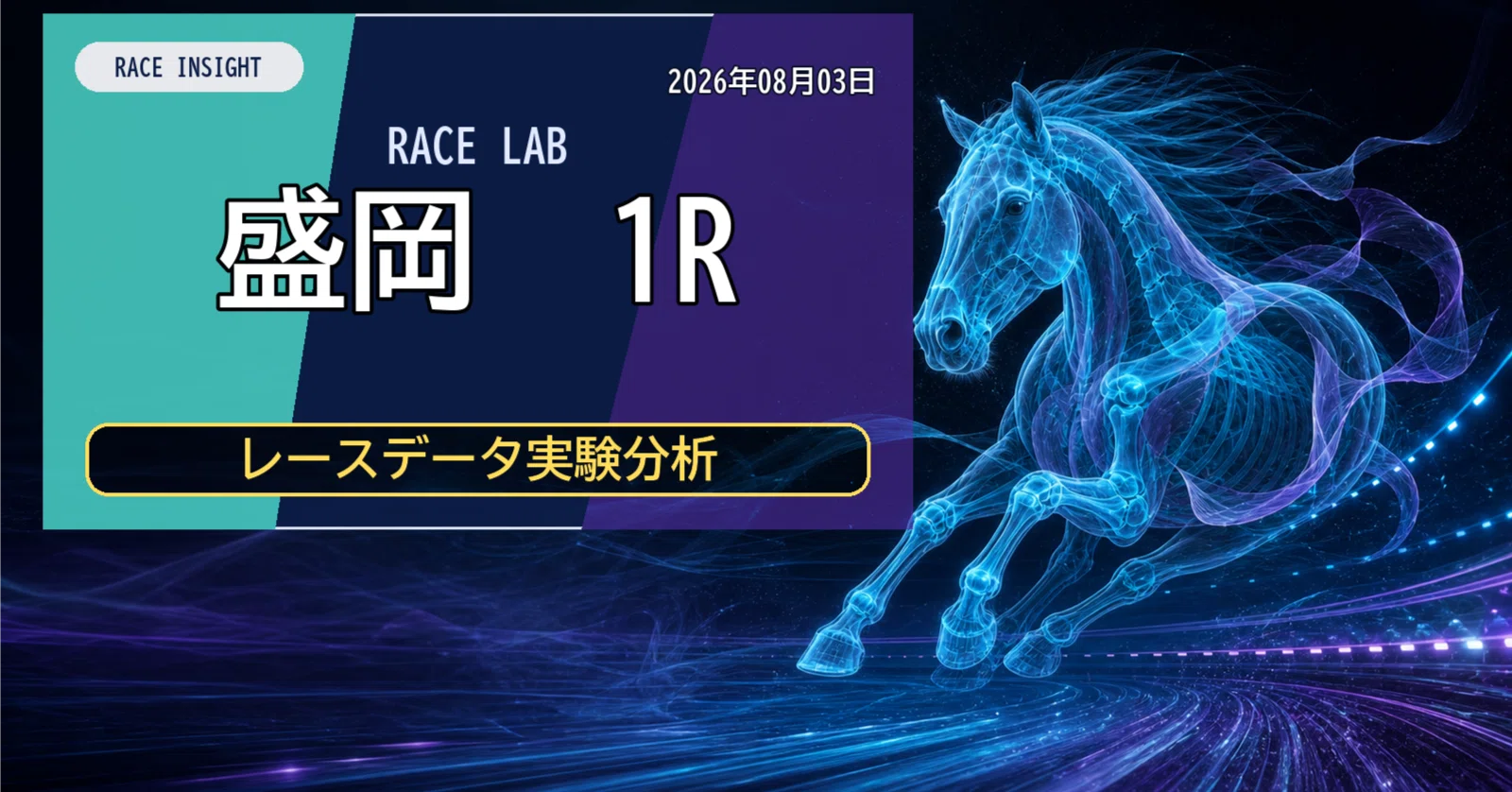 2026年8月3日》馬券未来AIプロジェクトの本命・対抗・穴馬【盛岡1R