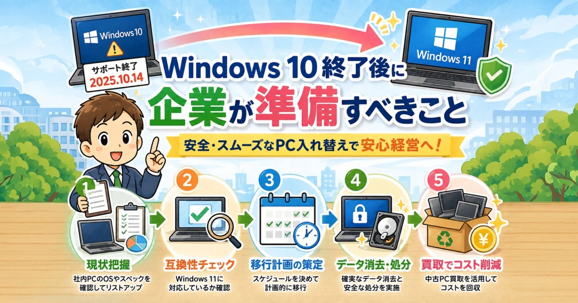 Windows 10終了後に企業が準備すべきこと｜法人PC入れ替えと