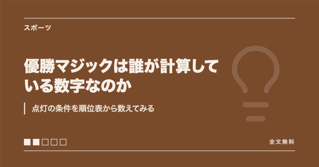 優勝 マジック と は