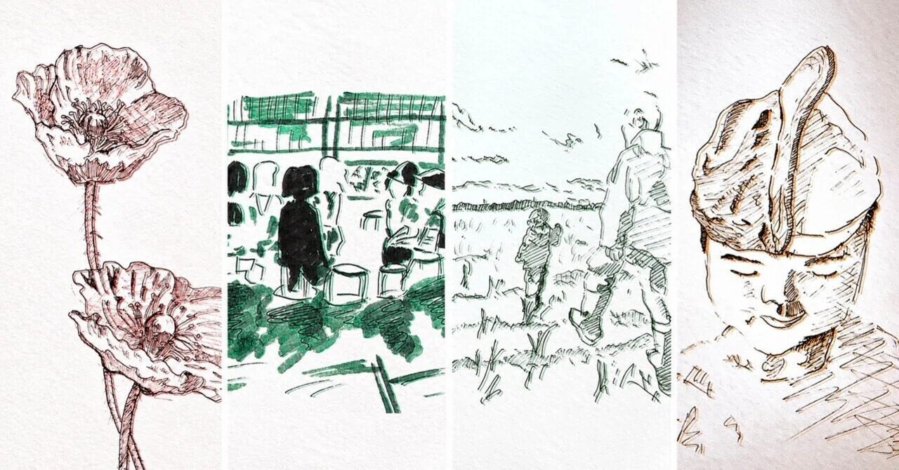 □　画家本人出品 RE-ZONE 2022 8.14.c　□ コラボZINEの道 - 2026-08｜ささとん｜note