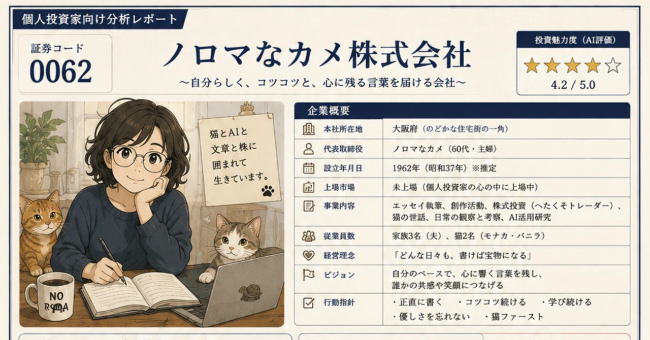 自己紹介です。よろしくお願いします。｜ノロマなカメさん