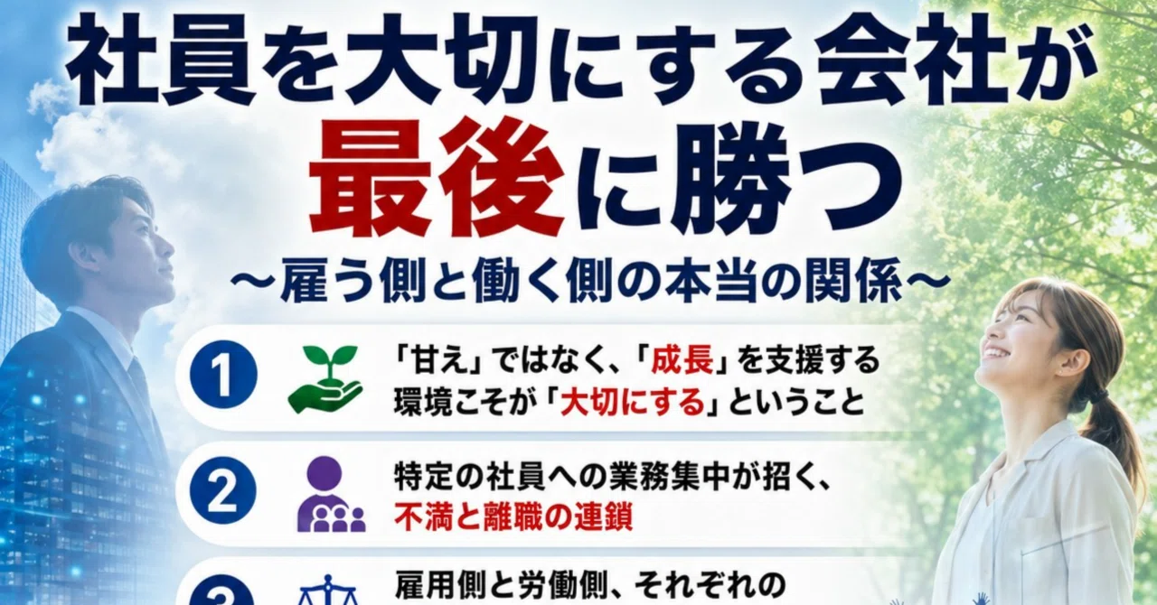 社員 を 大切 に する 会社