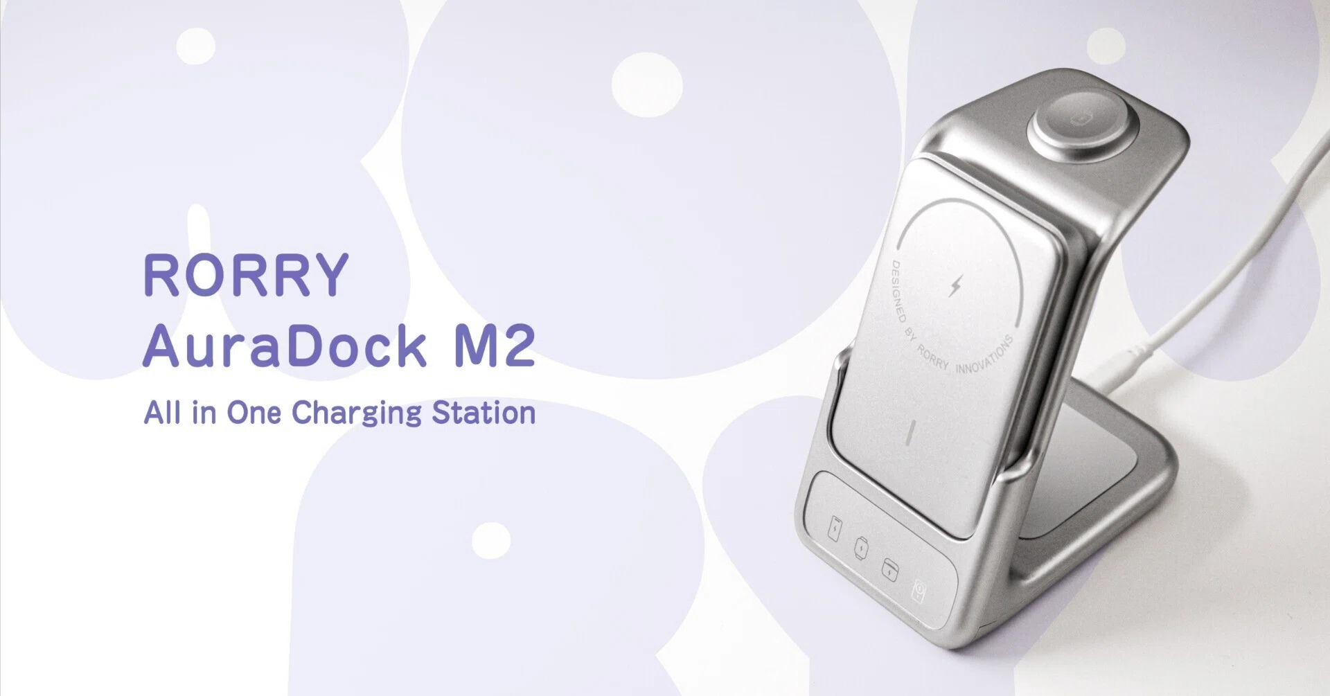 RORRY AuraDock ワイヤレス充電器 デスクでも外出先も1台で4in1