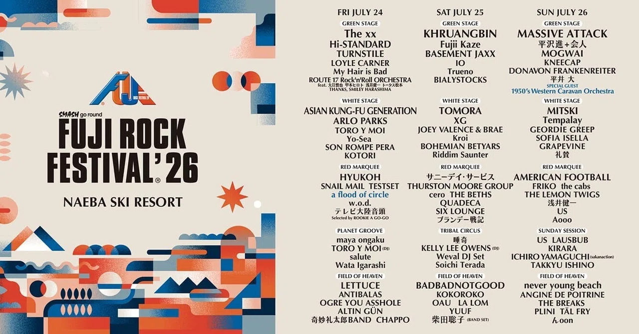 Diary - FUJI ROCK FESTIVAL'26 感想｜WITHOUT SOUNDS