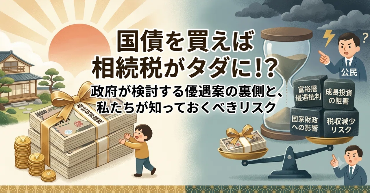 「「国債を買えば相続税がタダに！？」政府が検討する優遇案の裏側と、私たちが知っておくべきリスク」のサムネイル
