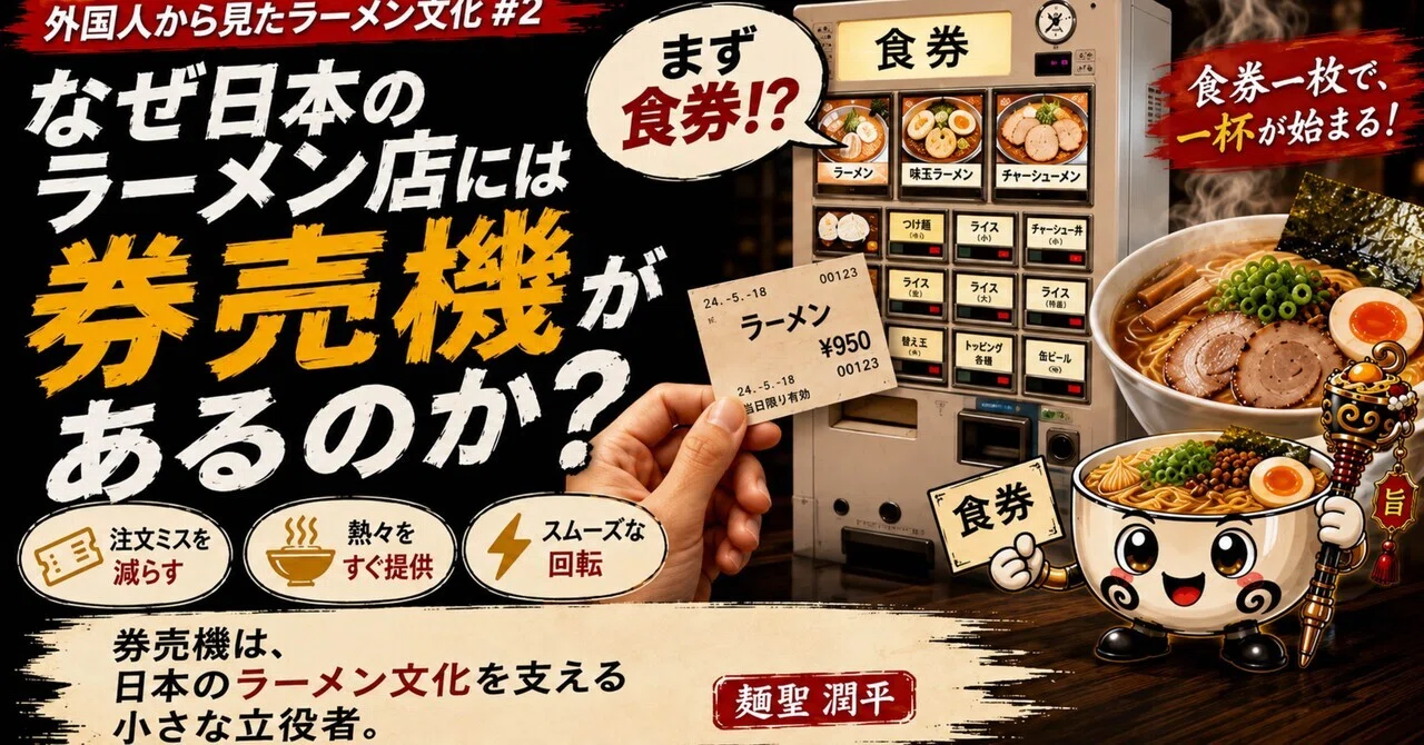 8/2分 なぜ日本のラーメン店には券売機があるのか？／Why Do So Many