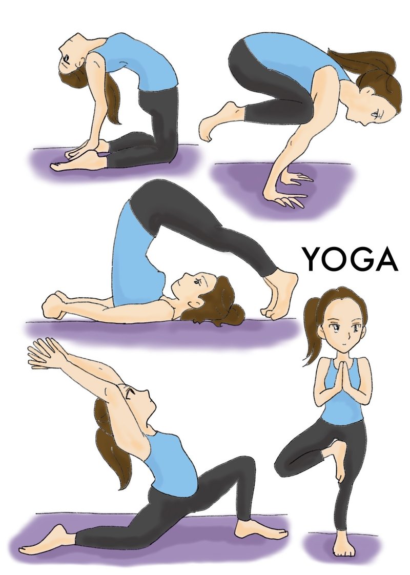 Yoga イラスト 無料の公開画像